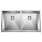 Blanco Quatrus 32 in. Undermount Double Basin Stainless Steel Kitchen Sink 443053 - alternate 1